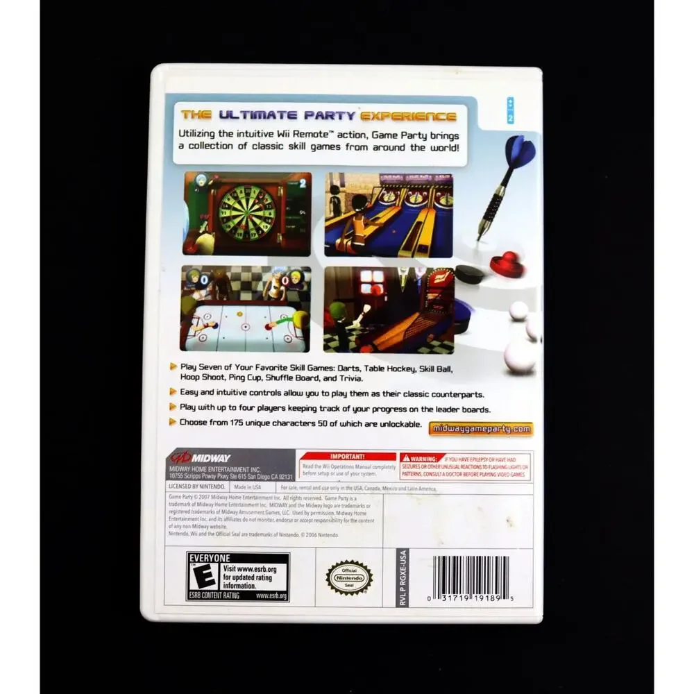 Game‎ Party - Nintendo Wii W/Case No Manual